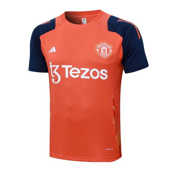 Maglia Formazione Manchester United 24/25 Arancione Blu